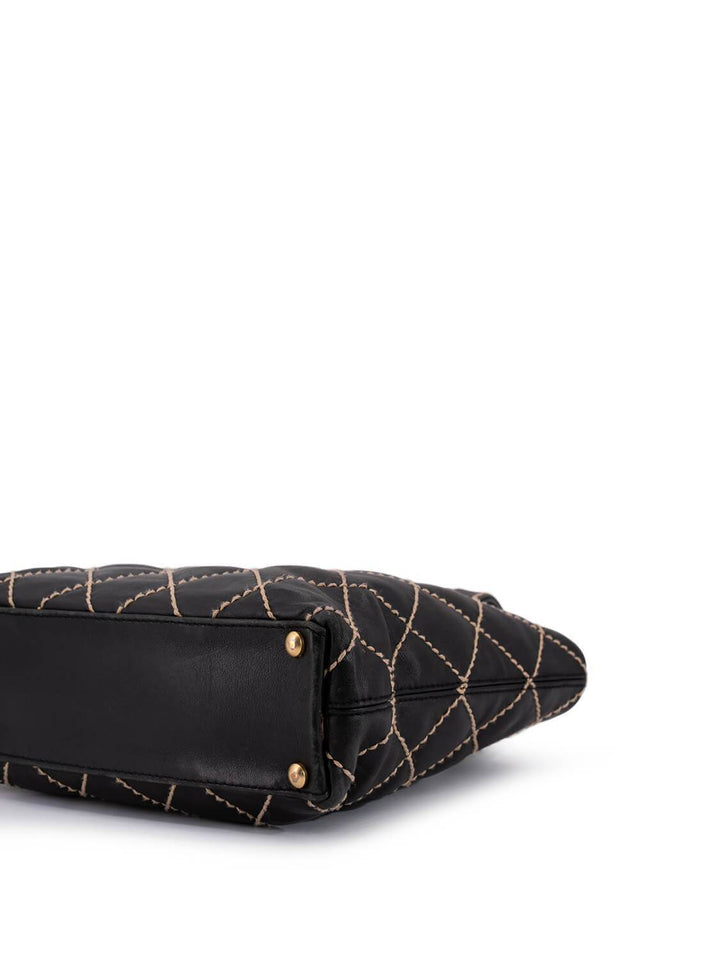 Top Quality Chanel Quilted Leather Surpique Bag Black