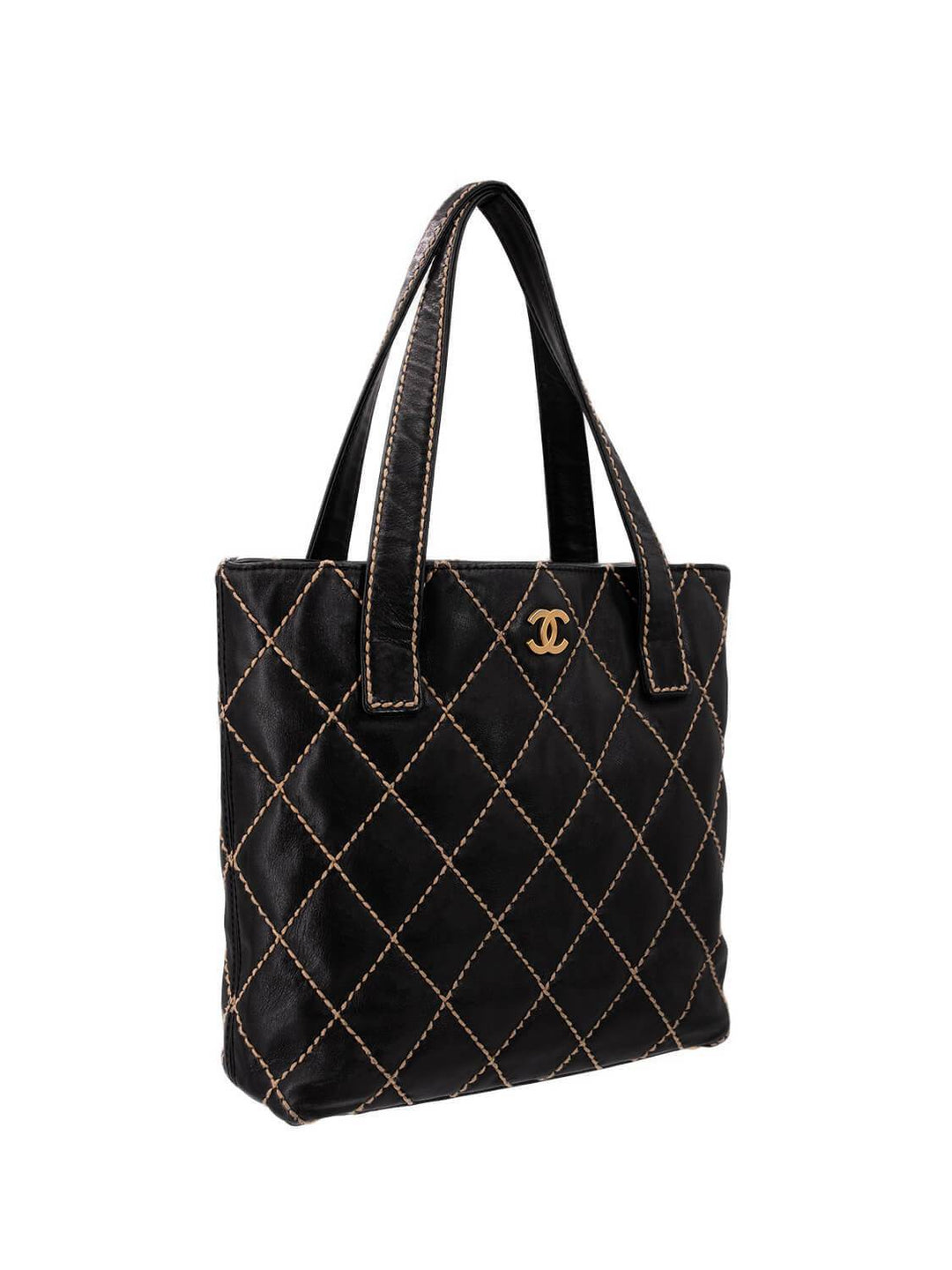 Top Quality Chanel Quilted Leather Surpique Bag Black