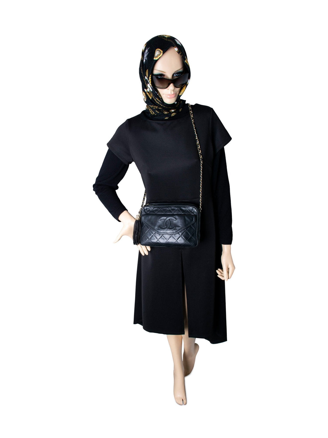 Top Quality Chanel Quilted Leather Tassel Camera Bag Black