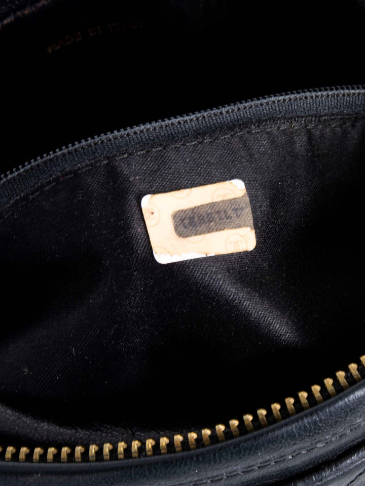 Top Quality Chanel Quilted Leather Tassel Camera Bag Black