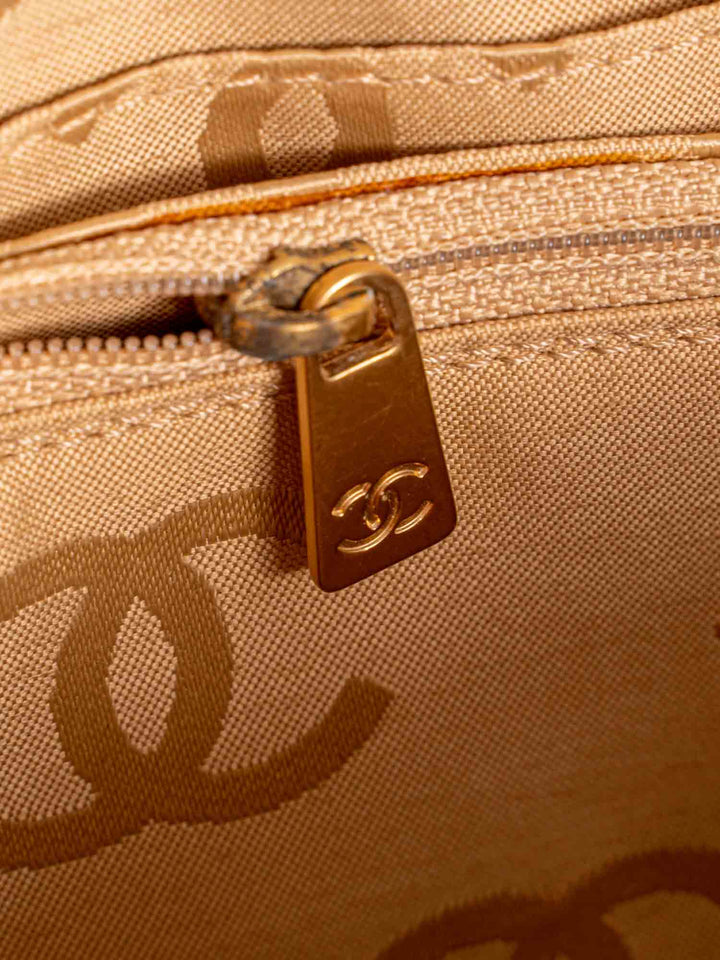 Top Quality Chanel Quilted Leather Top Handle Bag Yellow