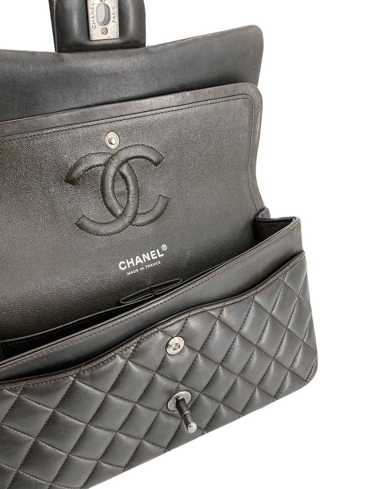 Top Quality Chanel Quilted Leather Tri-Color Medium Double Flap Bag Burgundy