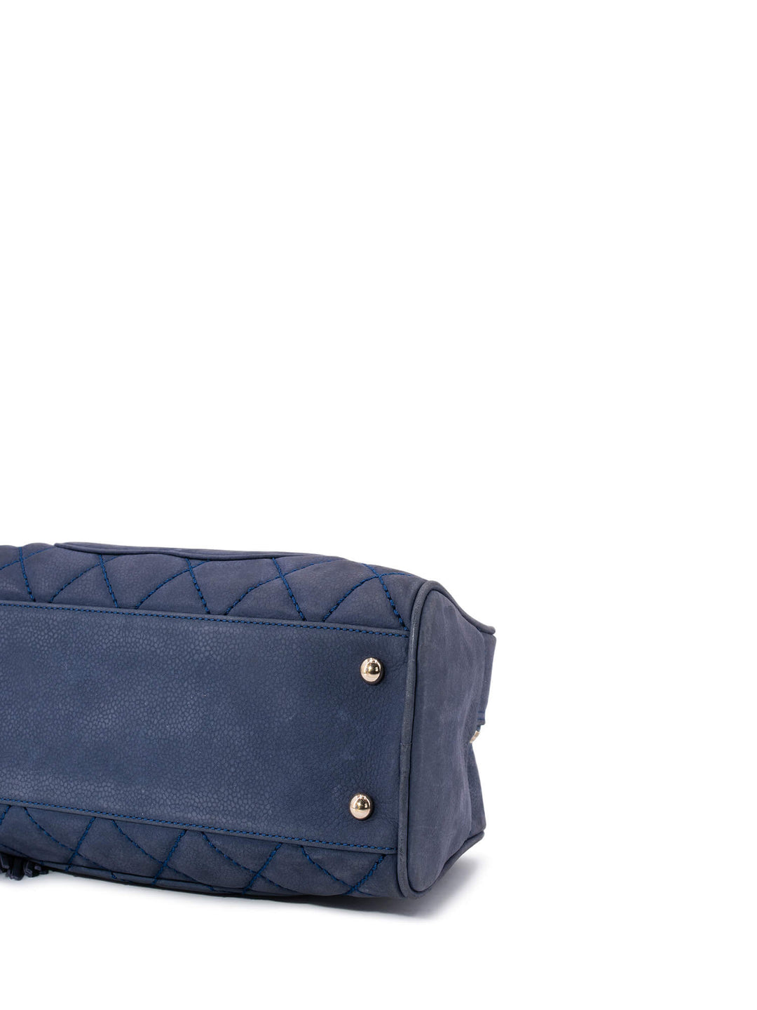 Top Quality Chanel Quilted Soft Caviar Leather Mini Tassel Bowling Bag Blue
