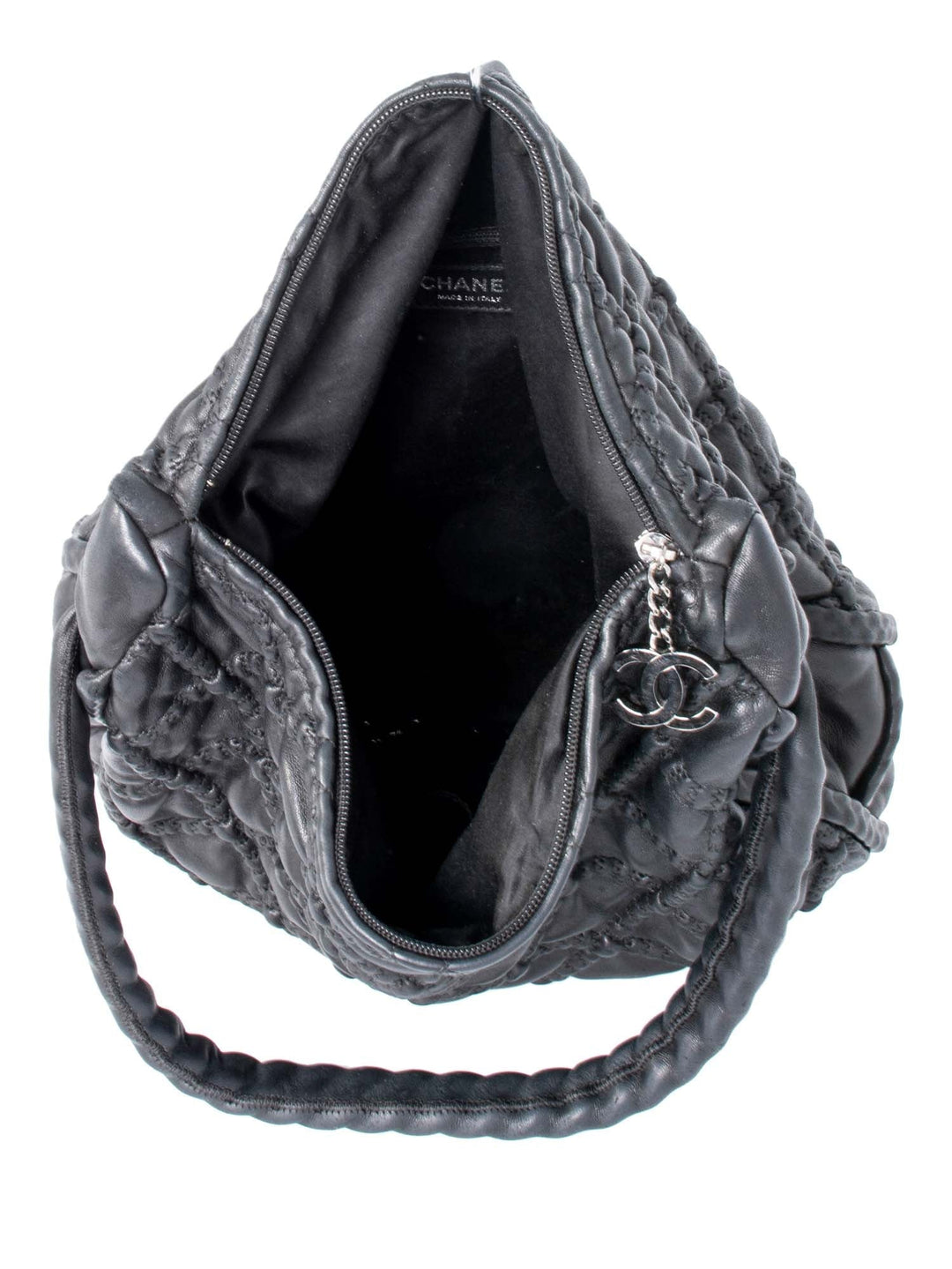 Top Quality Chanel Quilted Soft Leather Hobo Bag Black
