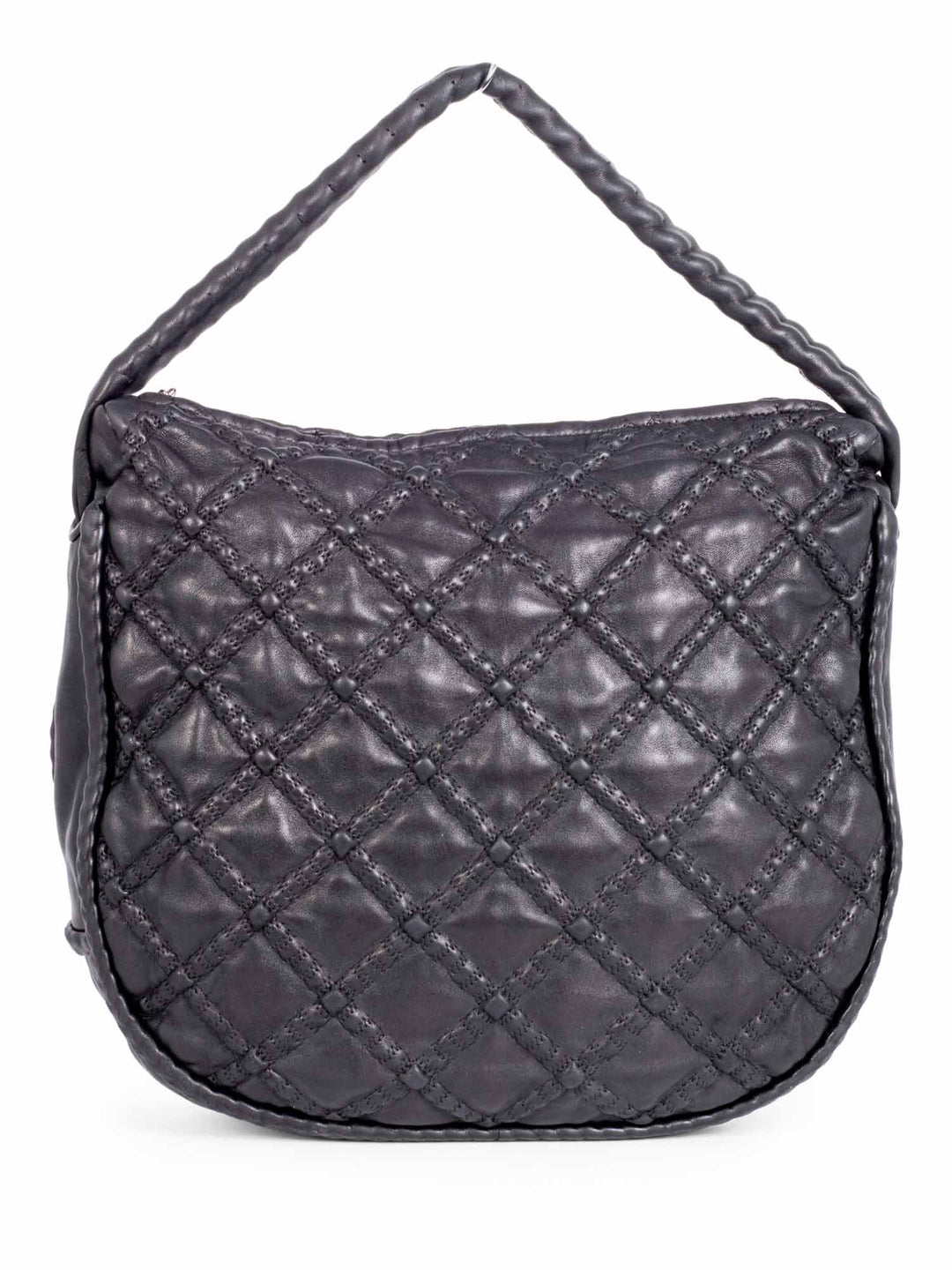 Top Quality Chanel Quilted Soft Leather Hobo Bag Black