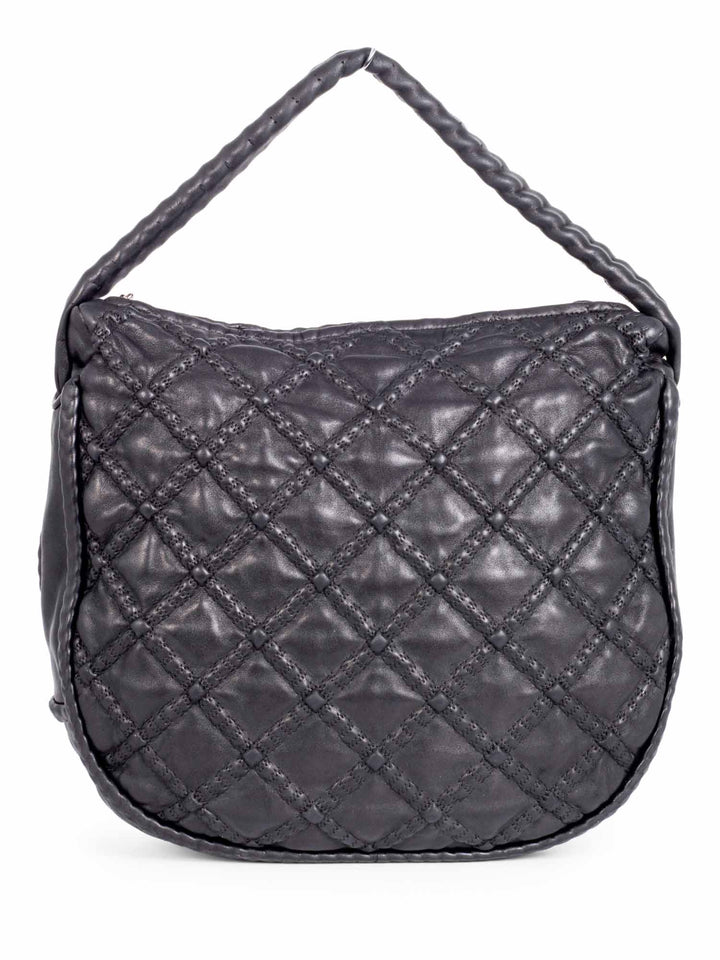 Top Quality Chanel Quilted Soft Leather Hobo Bag Black