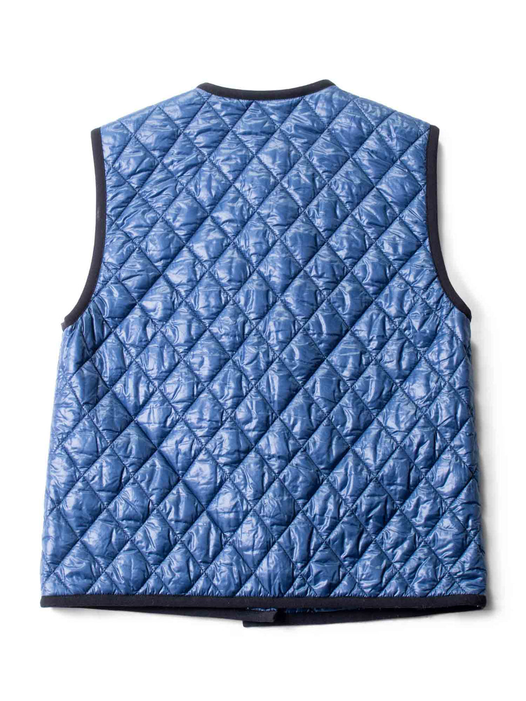 Top Quality Chanel Runway CC Logo Quilted Puffer Vest Blue Black