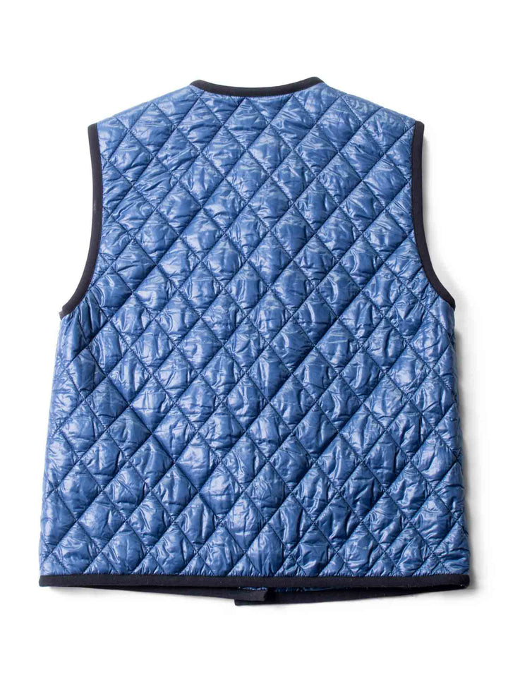 Top Quality Chanel Runway CC Logo Quilted Puffer Vest Blue Black