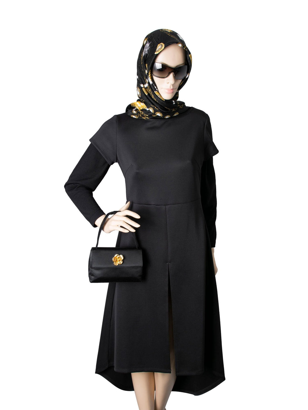 Top Quality Chanel Satin 24K Gold Camellia Mini Flap Bag Black