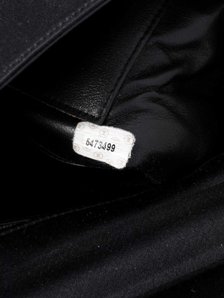 Top Quality Chanel Satin 24K Gold Camellia Mini Flap Bag Black