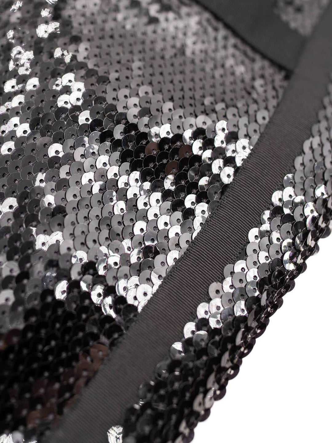 Top Quality Chanel Shiny Sequin Long Sleeve Mini Dress Black