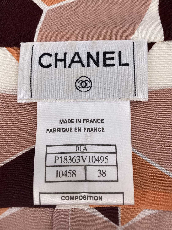 Top Quality Chanel Silk CC Logo Top Multicolor