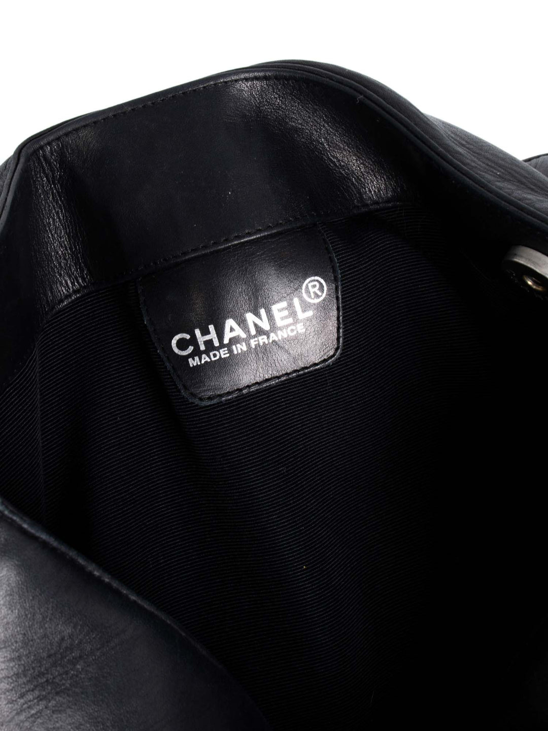 Top Quality Chanel Soft Leather Logo Shopper Bag Black