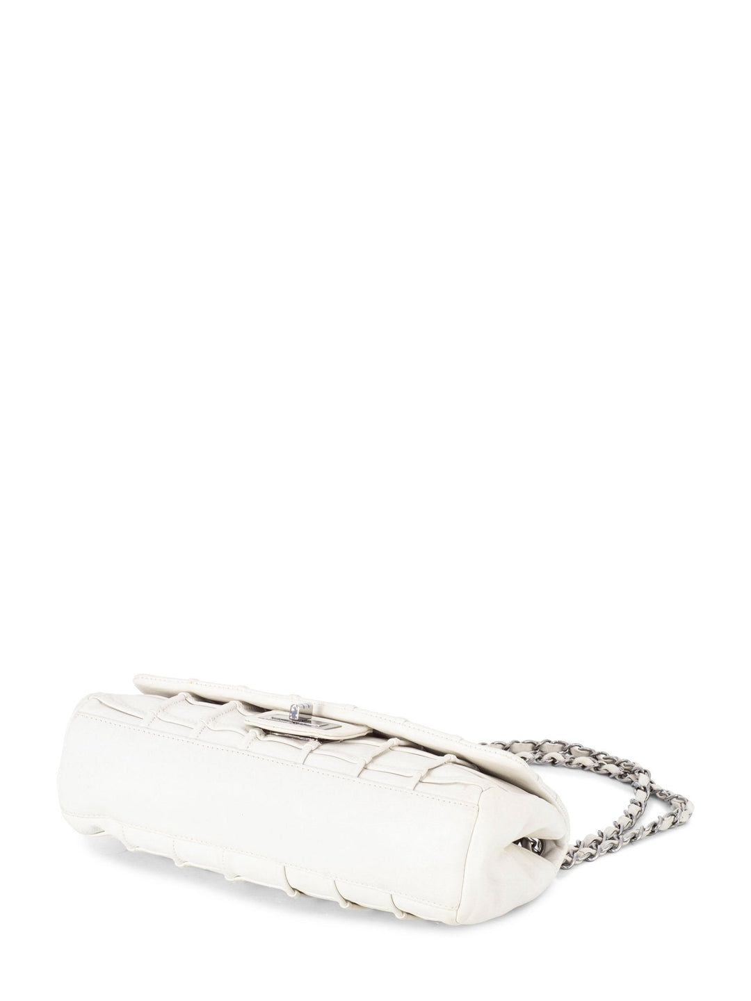 Top Quality Chanel Square Quilted Leather Medium Reissue Flap Bag White
