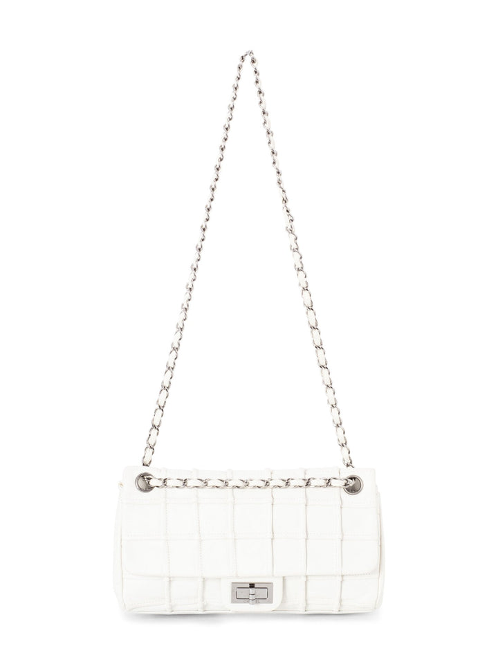 Top Quality Chanel Square Quilted Leather Medium Reissue Flap Bag White