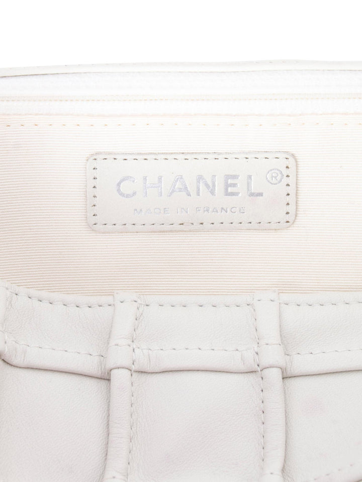 Top Quality Chanel Square Quilted Leather Medium Reissue Flap Bag White
