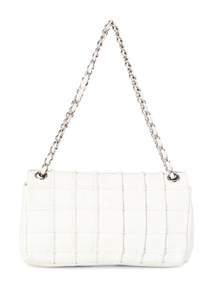 Top Quality Chanel Square Quilted Leather Medium Reissue Flap Bag White