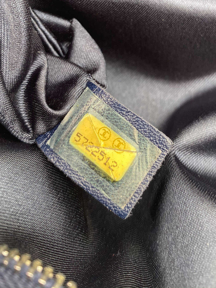 Top Quality Chanel Stitch CC Logo Pochette Bag Blue Green