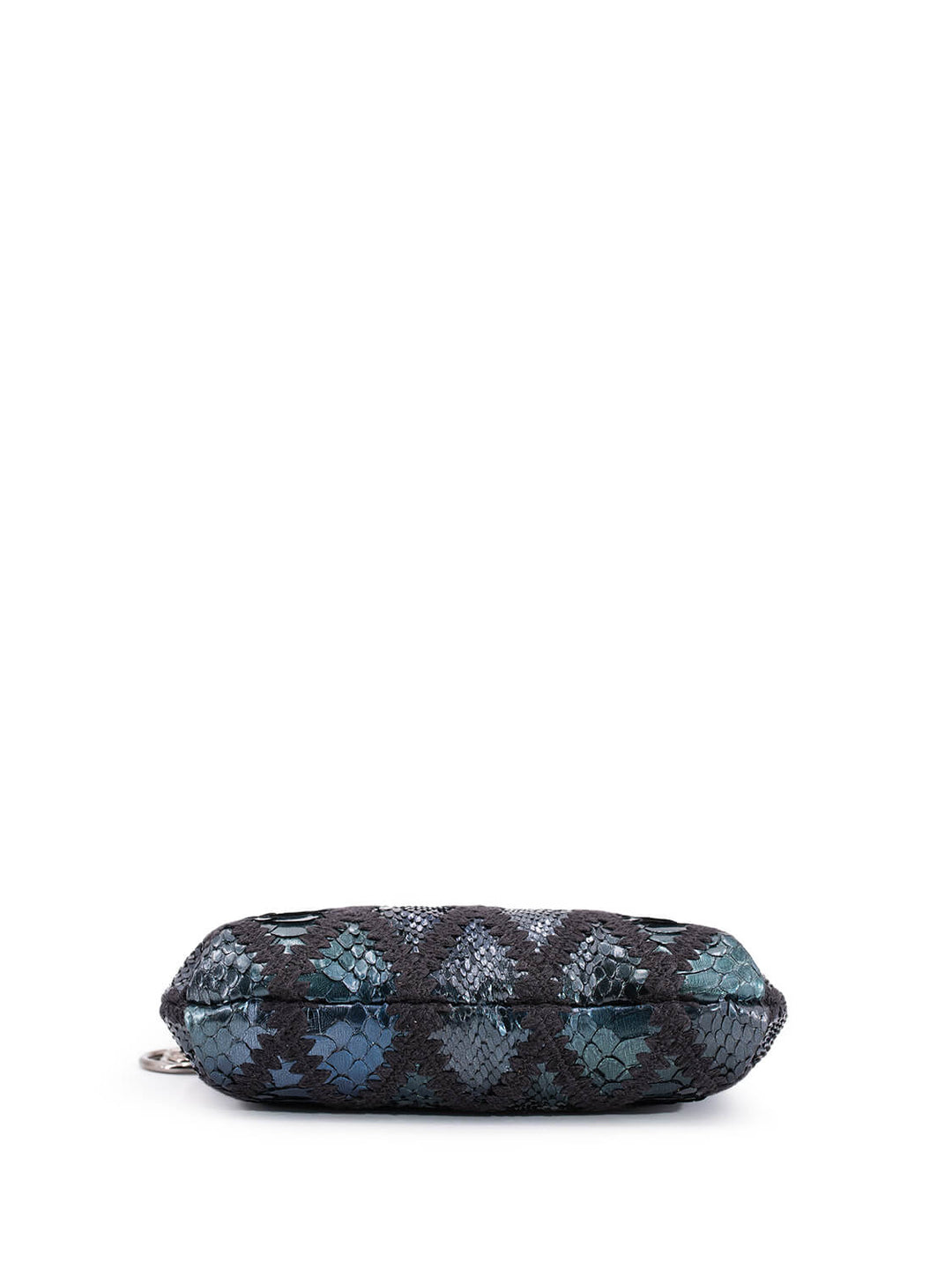 Top Quality Chanel Stitch CC Logo Pochette Bag Blue Green