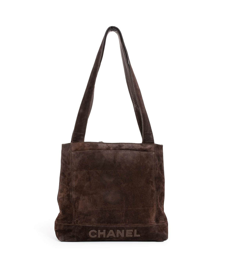 Top Quality Chanel Suede Shoulder Bag Brown