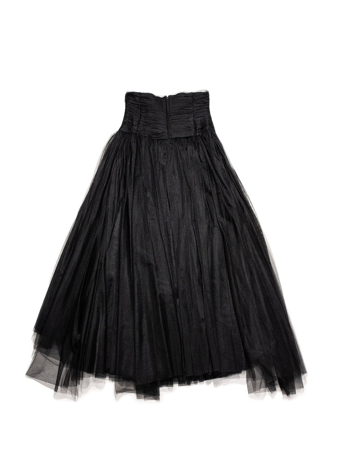 Top Quality Chanel Taffeta Maxi Skirt Black