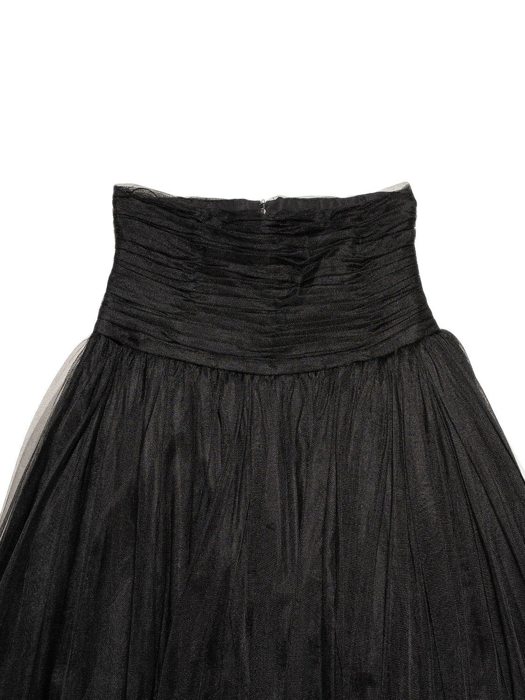 Top Quality Chanel Taffeta Maxi Skirt Black