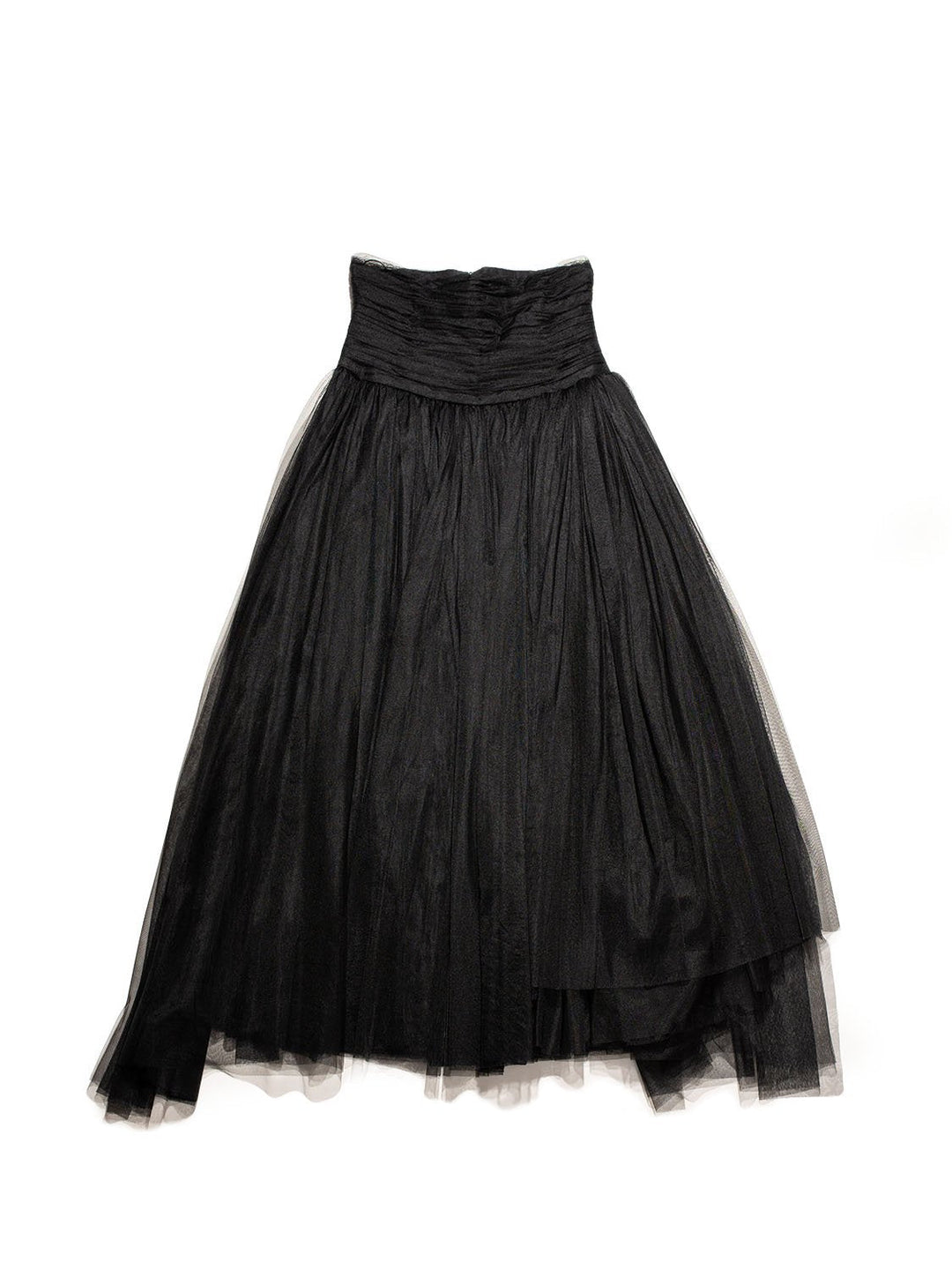 Top Quality Chanel Taffeta Maxi Skirt Black
