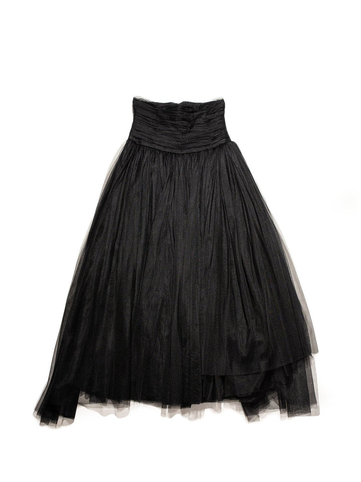 Top Quality Chanel Taffeta Maxi Skirt Black