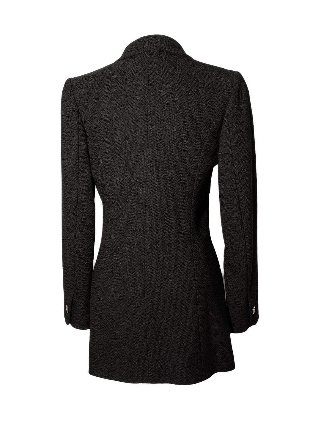 Top Quality Chanel Tweed Fitted Jacket Black