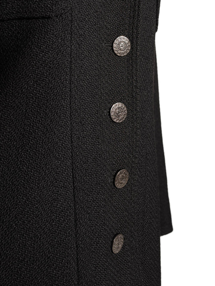 Top Quality Chanel Tweed Fitted Jacket Black