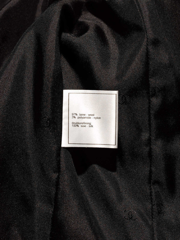 Top Quality Chanel Tweed Fitted Jacket Black