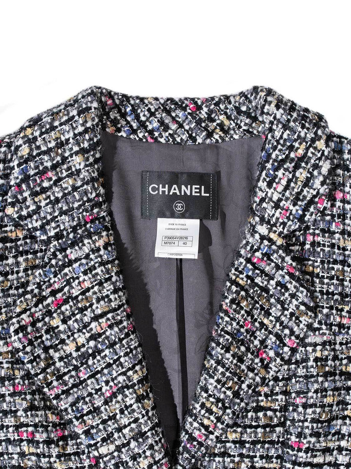 Top Quality Chanel Tweed Fitted Jacket Multicolor