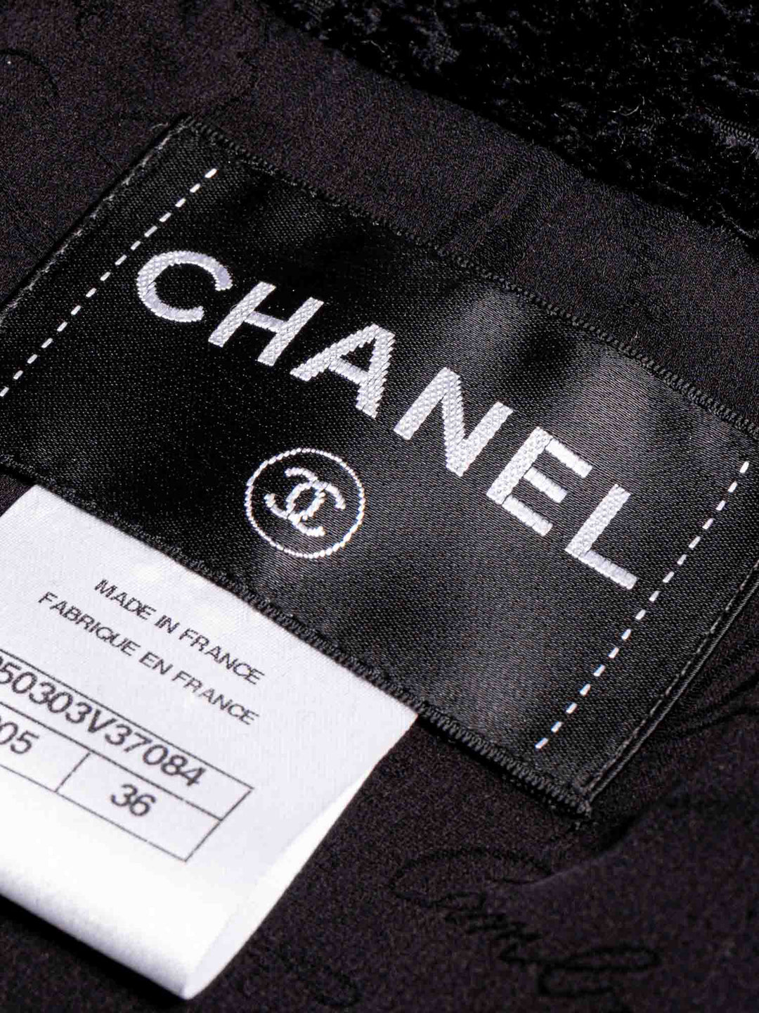 Top Quality Chanel Tweed Fringe Fitted Jacket Black