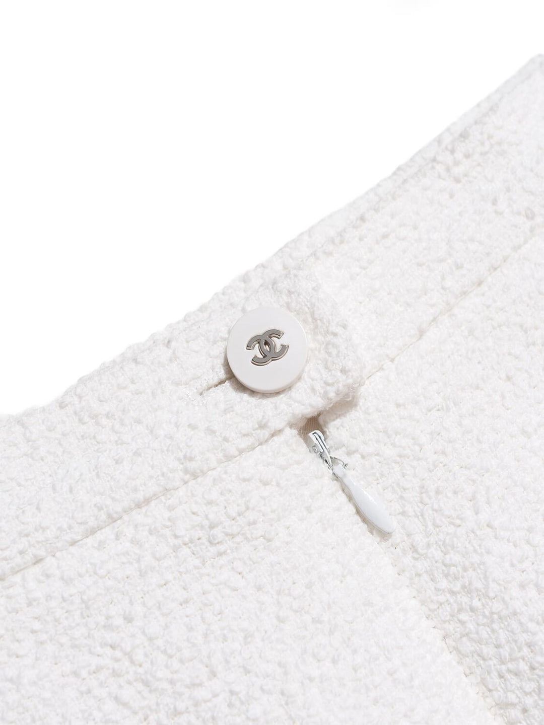 Top Quality Chanel Tweed Mini Skirt White