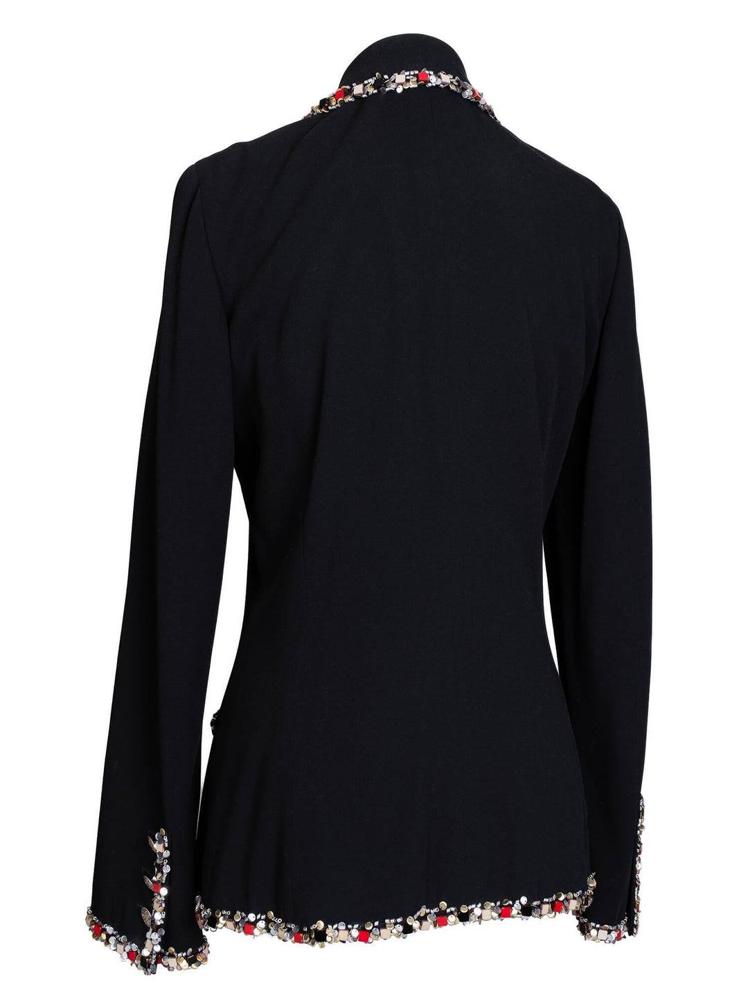 Top Quality Chanel Tweed Paris-Bombay Crest Beaded Jacket Black