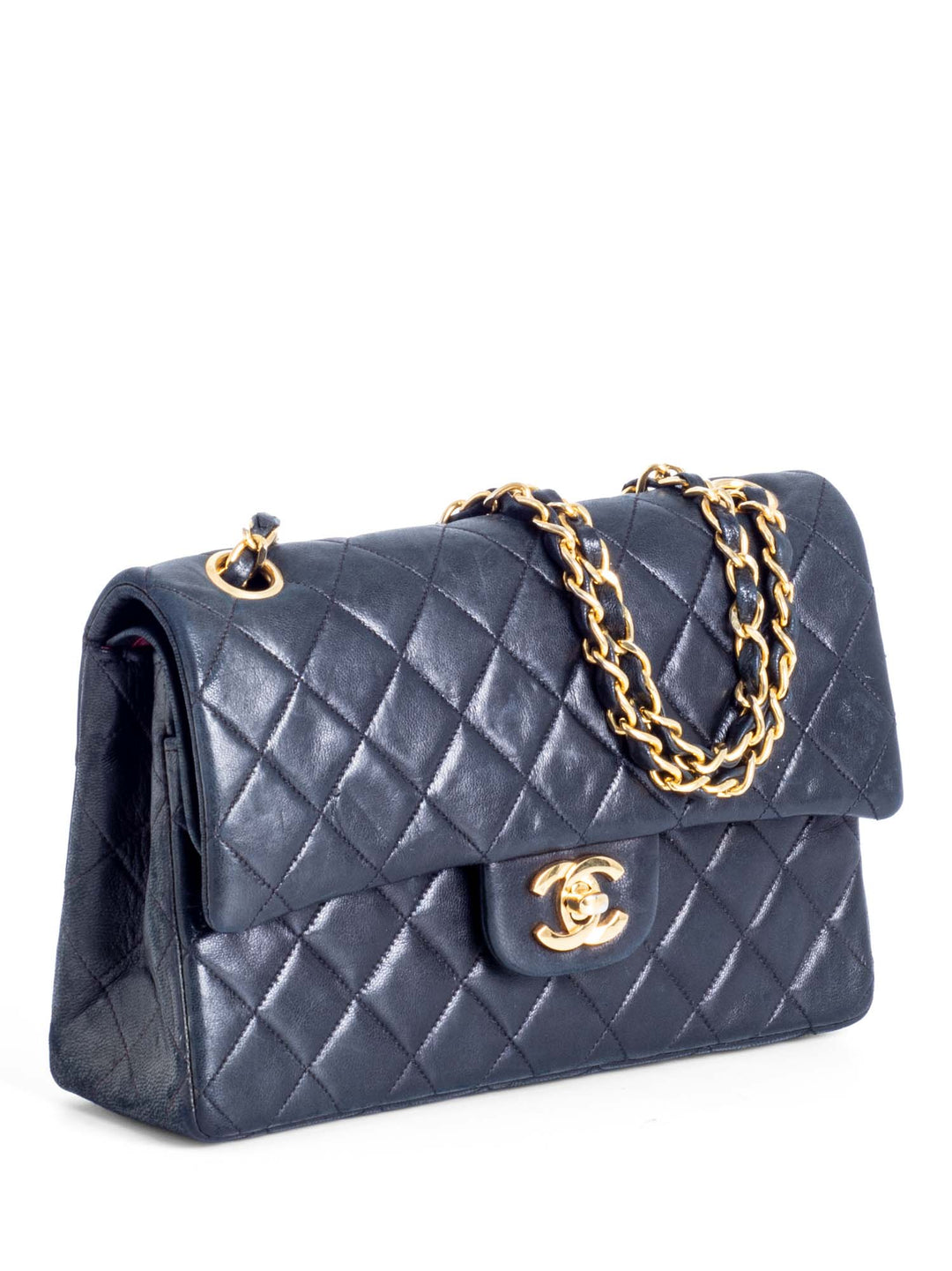 Top Quality Chanel Vintage 2.55 Quilted Leather Small Double Flap Bag Black