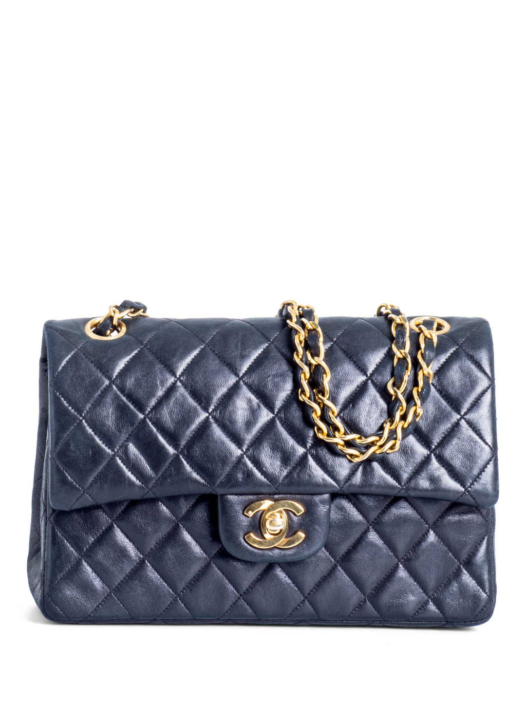 Top Quality Chanel Vintage 2.55 Quilted Leather Small Double Flap Bag Black