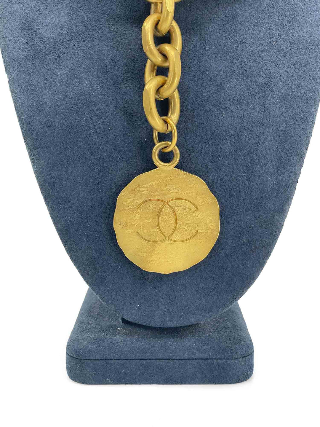 Top Quality Chanel Vintage CC Logo 24K Gold Plated Chunky Chain Necklace Belt Gold