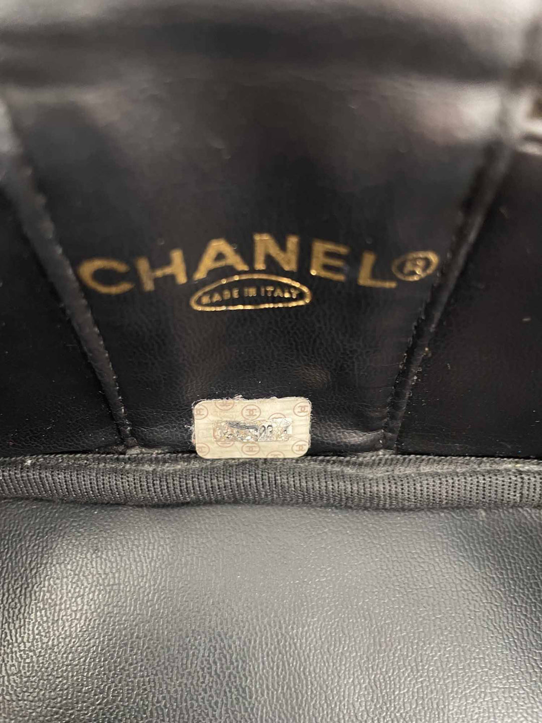 Top Quality Chanel Vintage Caviar Leather 24k CC Logo Vanity Top Handle Bag Black