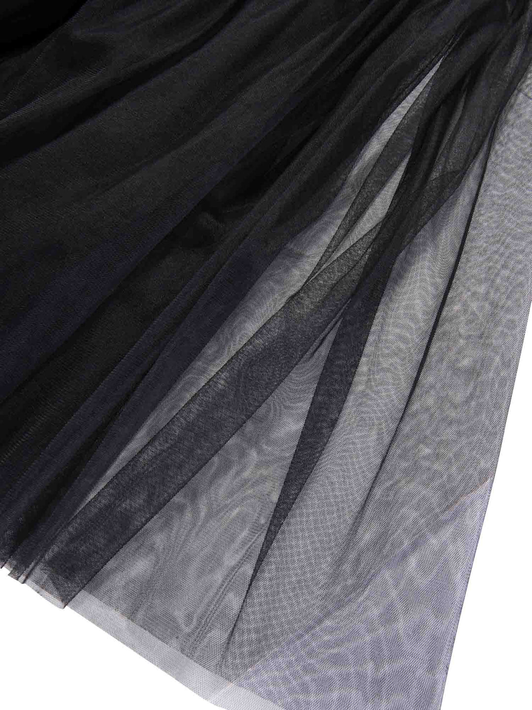 Top Quality Chanel Vintage Corset Tulle A-Line Pleated Maxi Skirt Black
