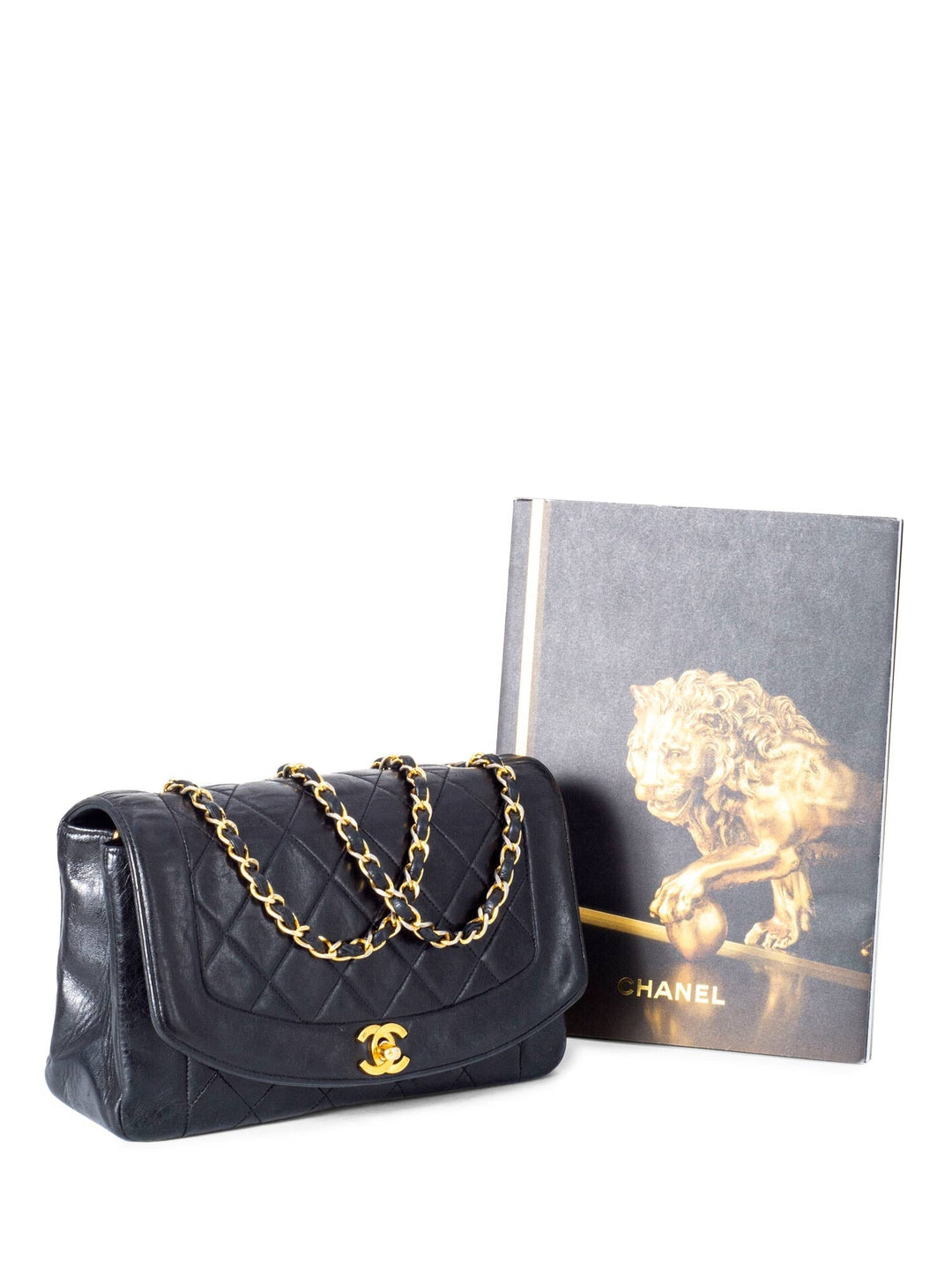 Top Quality Chanel Vintage Diana Flap Medium Bag Black