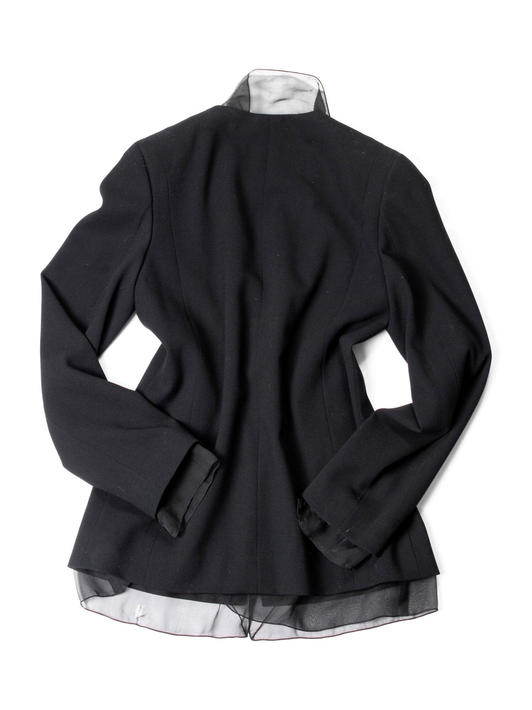 Top Quality Chanel Wool CC Logo Fitted Jacket Black