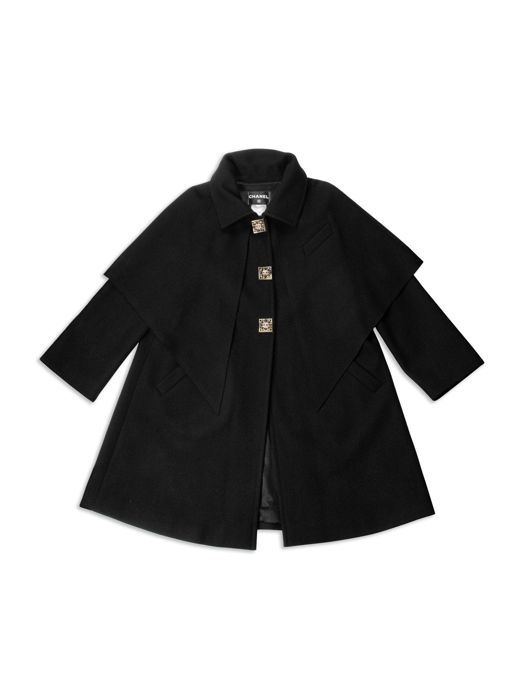 Top Quality Chanel Wool Paris Byzance Gripoix Coat Black