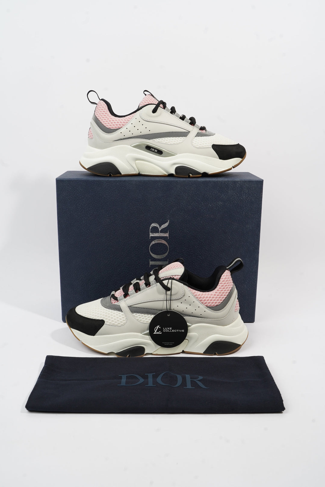 Christian Dior B22 White / Black / Pink Mesh EU 41 UK 8