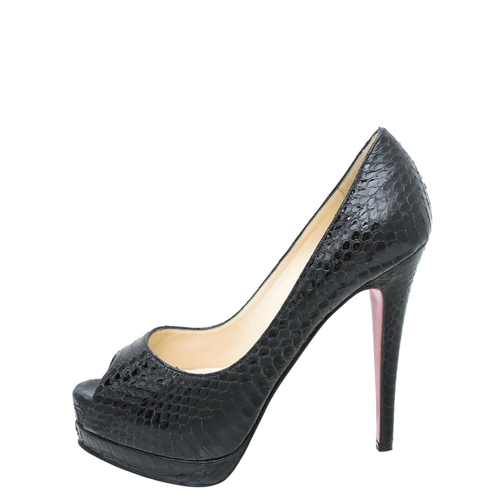 Christian Louboutin Black Python Altadama Pump 36.5
