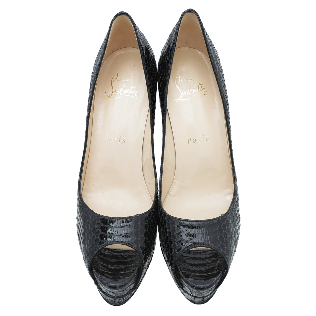 Christian Louboutin Black Python Altadama Pump 36.5