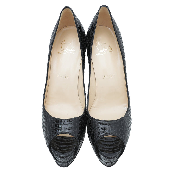 Christian Louboutin Black Python Altadama Pump 36.5