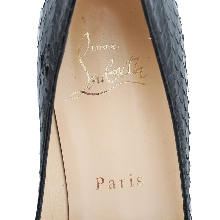 Christian Louboutin Black Python Altadama Pump 36.5