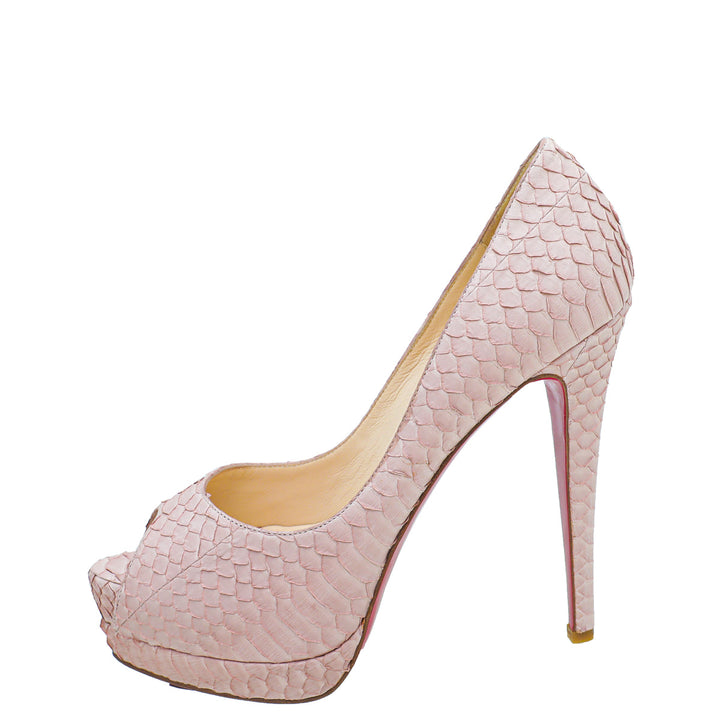 Christian Louboutin Pastel Pink Altadama Watersnake Pump 37
