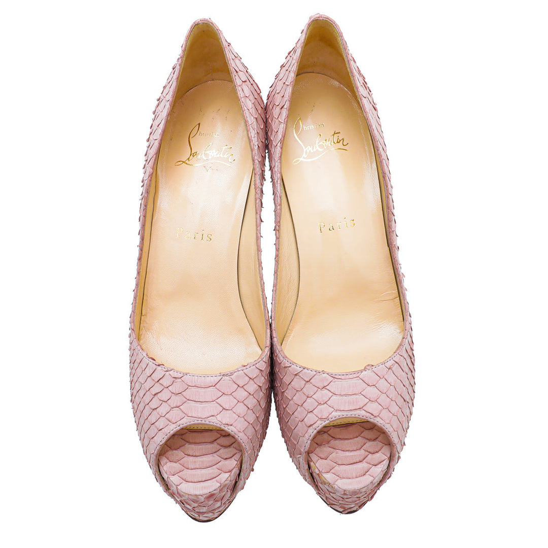 Christian Louboutin Pastel Pink Altadama Watersnake Pump 37